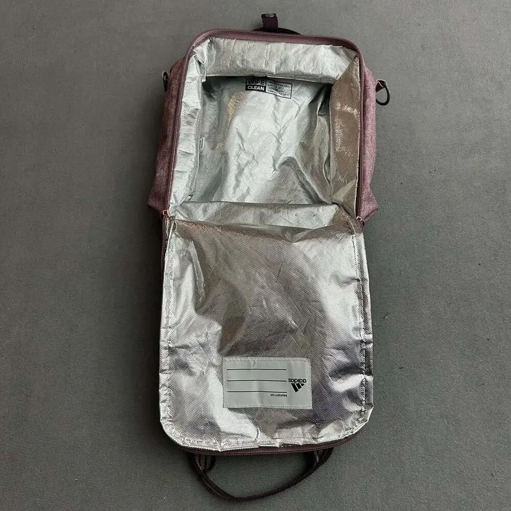 Adidas Squad Insulated Lunch Bag in Purple and Rose Gold